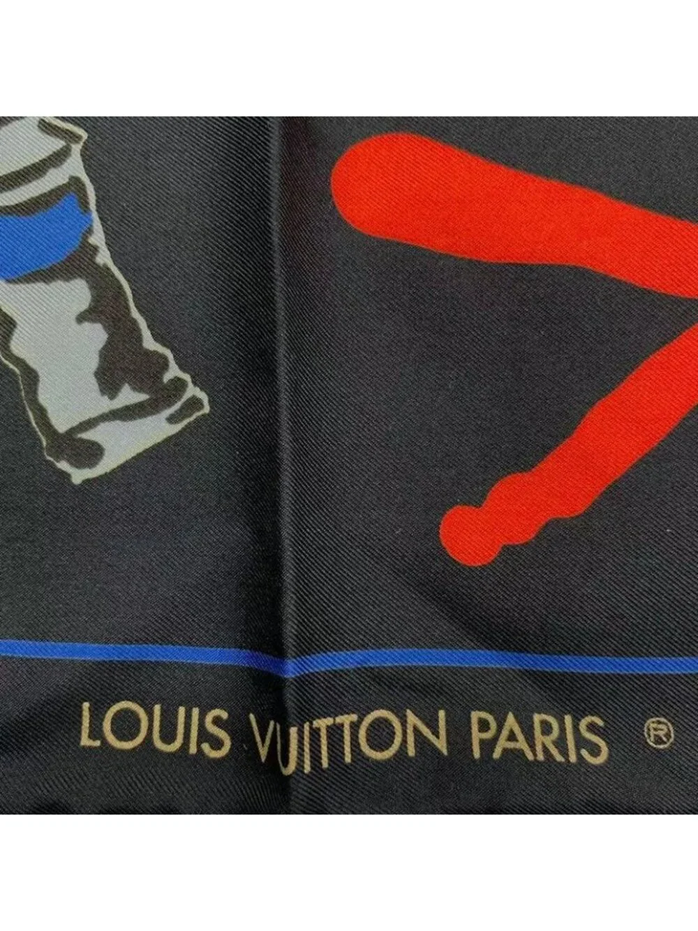 Louis Vuitton Scarf Silk Paint Pattern - Picture 6 of 8